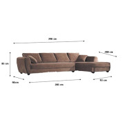 Reno Microfibre Sectional Sofa 7010-4